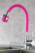 Oynar Başlıklı Tasarruflu Kubar Musluk Borusu ve Başlığı  Pembe - 6