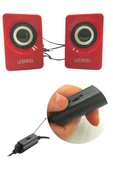 N62 1+1 Multimedia USB ve Jacklı Mini Hoparlör Yüksek Stereo Ses Sistemi - 9