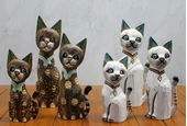 Ahşap 3'lü Kedi Seti 30 Cm Okas:2 - 1