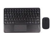 Apple iPad Air 5. Nesil 10.9" Uyumlu Kablosuz Bluetooth Şarjlı TouchPad'li Klavye Mouse Seti - Siyah - 1