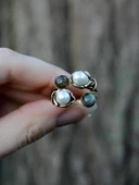 Doğal Taş Labradorit Doğal Taşlı İncili 4'lü Ayarlanabilir Antik Yüzük euy55ilbt thumbnail 3