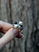 Doğal Taş Rutil Kuvars Doğal Taşlı İncili 4'lü Ayarlanabilir Antik Yüzük euy55irk thumbnail 3