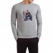 GTA V Jimmy De Santa Baskılı Gri Erkek Örme Sweatshirt Uzun kol - 1