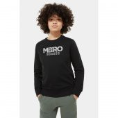 Metro Exodus Logo Baskılı Unisex Çocuk Siyah Sweatshirt - 1