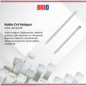 Brio Kablo Cırt Kelepçe Beyaz 48X300 Mm 100 Lük thumbnail 2