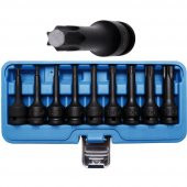 Lokma Set Havalı Uzun Torx (Tork) 1/2 - 9 Parça (T20-T70) - 1