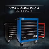 Brio Hareketli Tekerlekli Takım Dolabı Takım Arabası 6 Çekmeceli Kilitli Eco 74 Parça Mavi Dolu - 2
