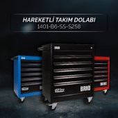 Brio Hareketli Tekerlekli Takım Dolabı Takım Arabası 6 Çekmeceli Kilitli Pro SS 258 Parça Siyah Dolu - 2