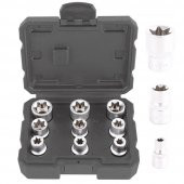 Brio Lokma Set Torx (Tork) Dişi 1/2 9 Parça (E10-E24) - 1