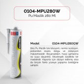Brio Pu Mastik 280 Ml 40S Beyaz - 2