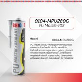 Brio Pu Mastik & Yapıştırıcı 280 Ml 40S Gri - 2