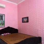 Renkli Duvarlar Pembe Yapışkanlı Duvar Kağıdı 3D Dekoratif Duvar Paneli NW03 - 3