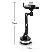 Jel Vantuzlu Cama Takılabilen Güçlü 360 Derece Dönebilen Ayarlanabilir Araç Içi Vantuzlu Telefon Tutucu - 4