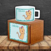 Kedi Puf Yastık Kedi Kutulu Kupa Hediye Seti - 2