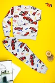 Erkek Çocuk Yarış Arabası Desenli Sweat Takım - 10