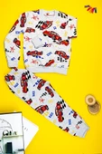 Erkek Çocuk Yarış Arabası Desenli Sweat Takım - 2