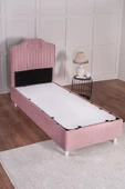 Kilim Mobilya Royal Lux Sandıklı Baza Başlık Paket Yaylı Pedli Yatak Seti Pembe 90X190 - 2