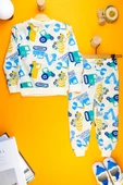 Çocuk Erkek Çocuk İş Makinesi Detaylı Yumuşacık Sweat Takım - Şardonlu Pamuklu Yumuşacık - 3