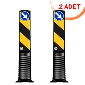 Refüj Başı Dubası Refüj Ayırıcı Duba Plastik Esnek Refüj Başı Tabelası 75 cm Evelux (100mm) 2 ADET - 1