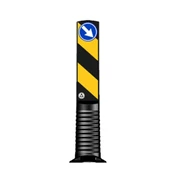 Orta Refüj Levhası Refüj Başı Dubası Plastik Esnek Refüj Başı Tabelası 75 cm Evelux (100mm) 5 ADET - 2