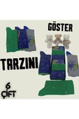garanti çorap  Eğlenceli Desenli Unisex Soket 6 lı 1e - 3