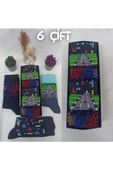 garanti çorap  Eğlenceli Desenli Unisex Soket 6 lı 1e thumbnail 1