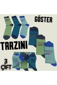 garanti çorap  Eğlenceli Desenli Unisex Soket 3 lü 1c - 1