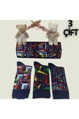 garanti çorap  Eğlenceli Desenli Unisex Soket 3 lü 1b thumbnail 2