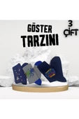 garanti çorap  Eğlenceli Desenli Unisex Soket 3 lü 1a thumbnail 1