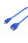 Zilevo 5 Pin Mini Usb Erkek - Usb Dişi Kablo 20cm thumbnail 4