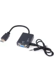 Alfais Hdmi To Vga Ses Destekli 1080p Monitör Dönüştürücü Kablo Çevirici Adaptör - 5