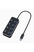 Zilevo Usb 3.0 4 Port Hub Switch Alüminyum Kasa 5Gbps Yüksek Hız - 2