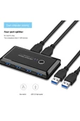 Alfais 4686 Usb 3.0 4 Port Hub 2 Uyumlu Kasa Pc Bilgisayar Kvm Switch Splitter Çoklayıcı thumbnail 4