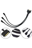 Zilevo Sata Fan Power Kablosu 3 Port Y Pin PWM Çoklayıcı Splitter Fan Kablosu thumbnail 1