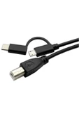 Zilevo Type C + Micro Usb Yazıcı Printer Piyano Midi Bağlantı Kablosu - 4
