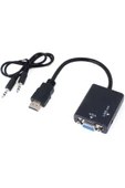 Alfais Hdmi To Vga Ses Destekli 1080p Monitör Dönüştürücü Kablo Çevirici Adaptör - 4