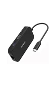 FİDECO Fıdeco Type C To 4k Hdmi - Usb 3.0 Hub, Gigabit Ethernet, Kart Okuyucu, Usb C, Mikrofon Kulaklık - 6