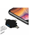 Zilevo Lightning iPhone Type-C Micro Usb 3in1 USB 3.0 Dişi Mouse Flash OTG Çevirici Adaptör thumbnail 6
