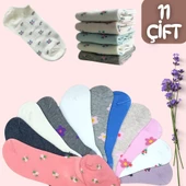 garanti çorap  Penye Çiçek Desen Patik Çorap 11 li thumbnail 1