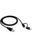 Zilevo Type C + Micro Usb Yazıcı Printer Piyano Midi Bağlantı Kablosu - 3