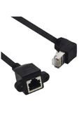 Zilevo Rj45 Dişi Erkek Uzatma 0.5M Dirsek 90 Derece Panel Tipi Cat6 Montaj Kablosu - 1
