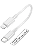 Zilevo Lightning To Usb Type C 20w Hızlı Şarj İphone Uyumlu Data Kablosu 0.25m Kısa Kablo 25cm - 2