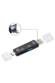 Alfais Px-5068 Micro Usb/ Type C To Micro Sd Otg Çevirici, Otg 3in1 Type-c Ve Micro Usb Tf Çevirici thumbnail 1
