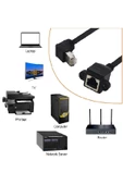 Zilevo Rj45 Dişi Erkek Uzatma 0.5M Dirsek 90 Derece Panel Tipi Cat6 Montaj Kablosu - 5