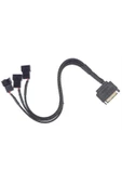 Zilevo Sata Fan Power Kablosu 3 Port Y Pin PWM Çoklayıcı Splitter Fan Kablosu thumbnail 2