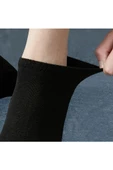 garanti çorap  Düz Siyah Unisex Patik 5 li - 3