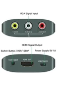 Zilevo Av To Hdmi Çevirici 3 RcA To Hdmi Dönüştürücü Adaptör - 3