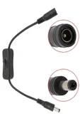 Zilevo Anahtarlı Dc Adaptör Güç Power Dişi Erkek Bağlantı Kablosu 5.5x2.1mm - 5