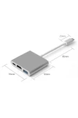 BASTORE Usb 3.1 Type-c To Hdmi Usb 3.0 Port Usb C Şarj Çevirici Adaptör - Type-c Mhl Kablo - 2