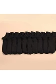 garanti çorap  Düz Siyah Unisex Patik 5 li - 4